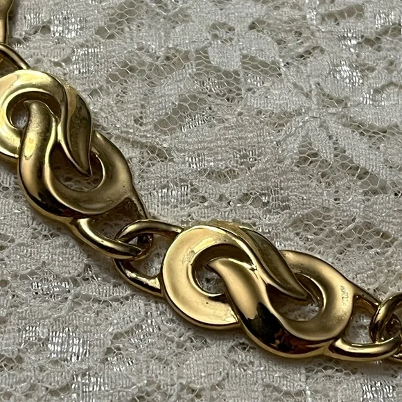 Napier/vintage gold necklace, 22” * - Picture 2 of 4